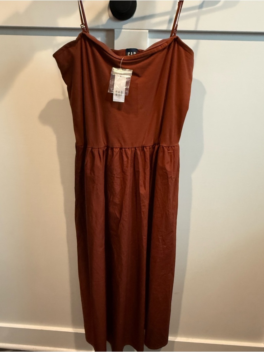 GAP Rust Orange Maxi Dress - Removable Straps - Large Tall